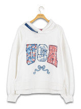 The Floral Applique USA Hoodie