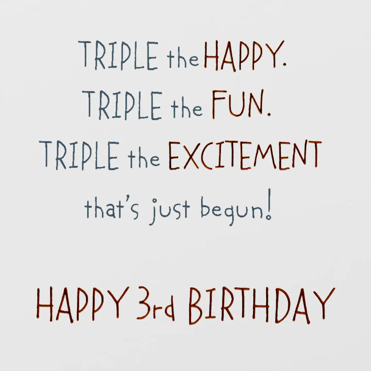 3rd Birthday Card