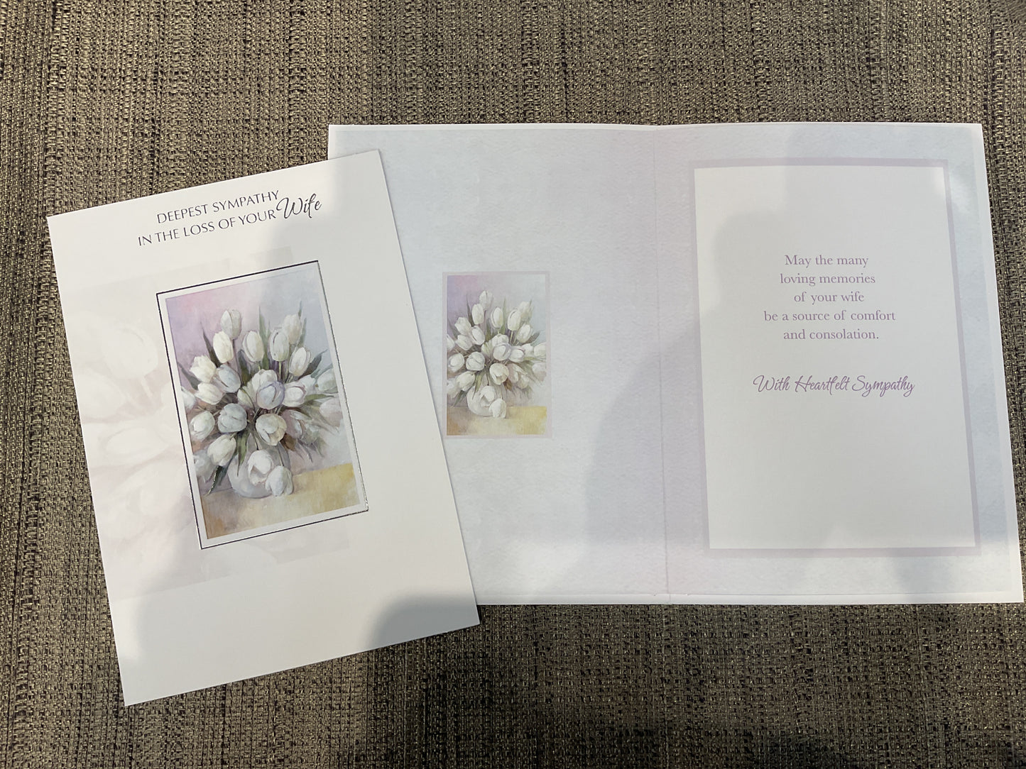 Loss of Wife Sympathy Card