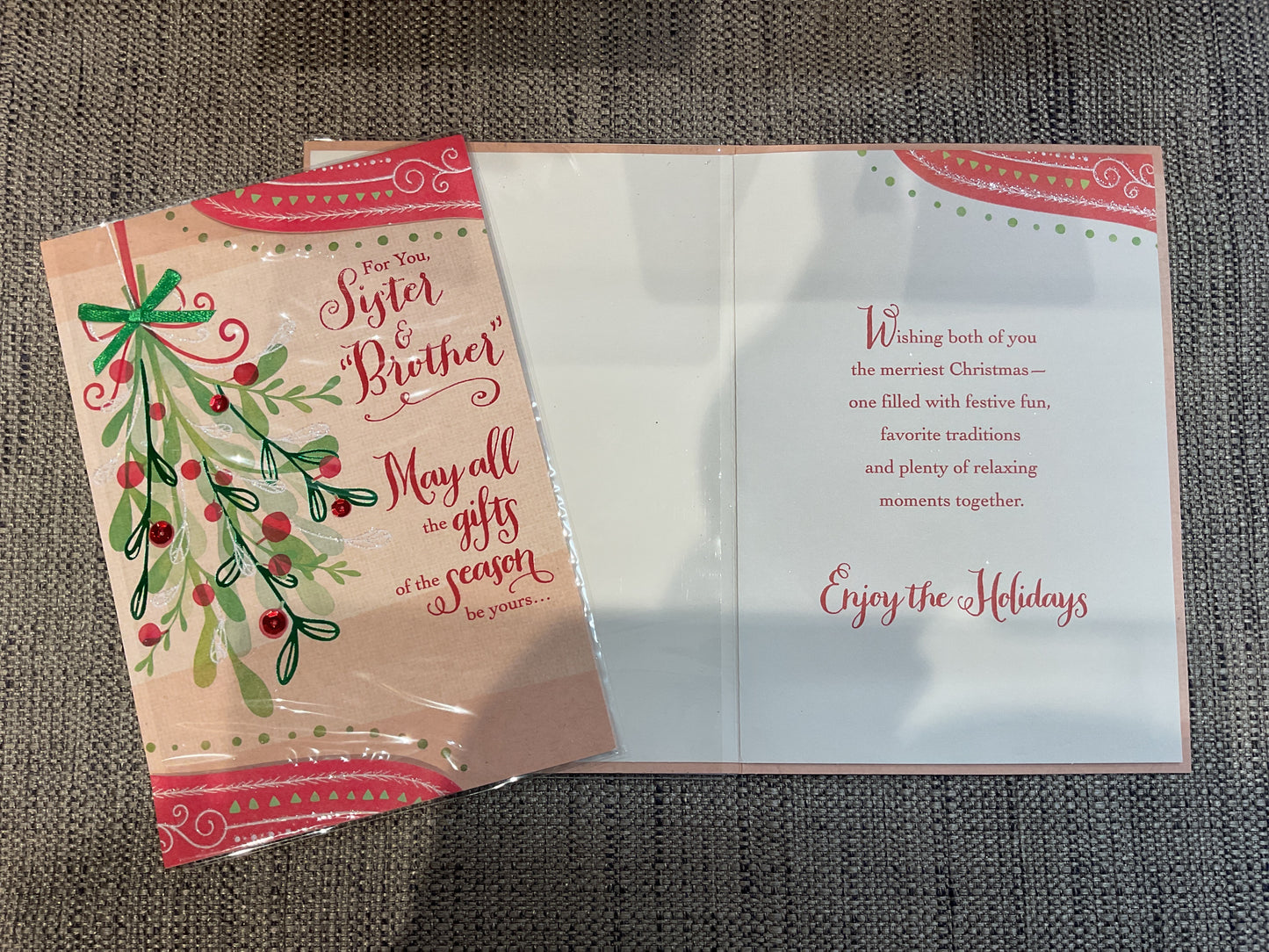 Sister & “Brother” Christmas Card