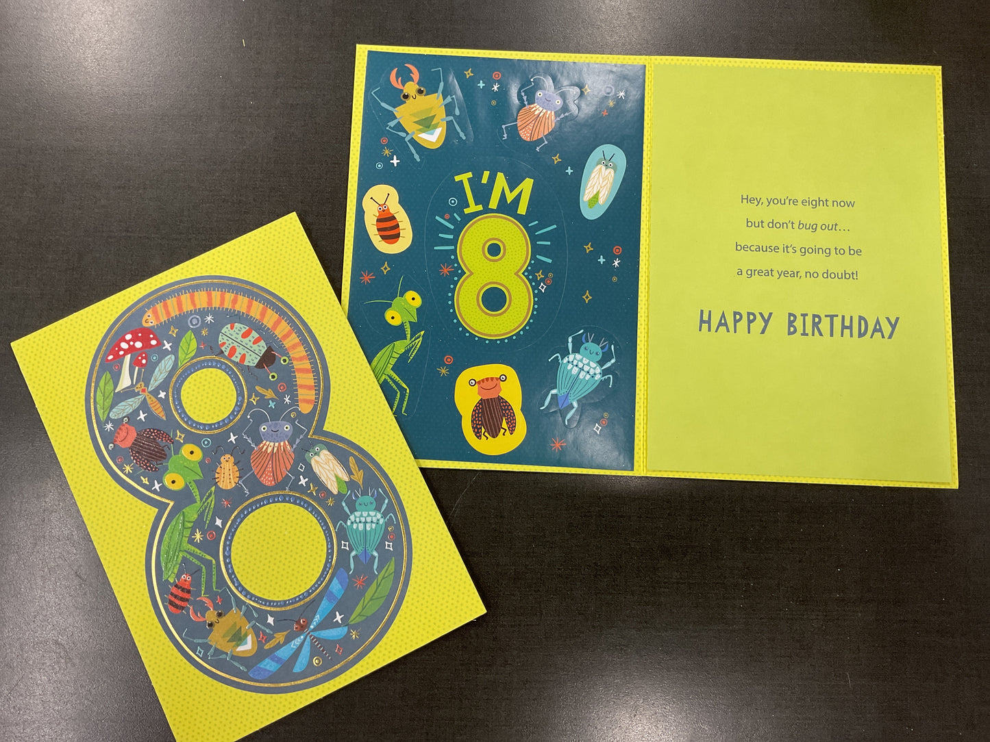 Age 8 Birthday Card - Boy - Stickers
