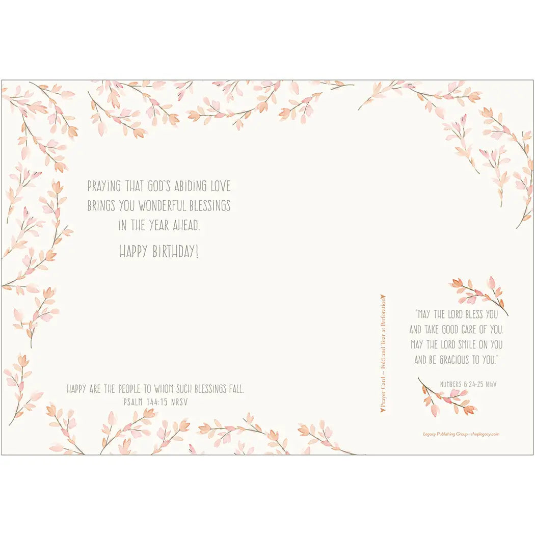 Blessed Floral - Faith Birthday Card