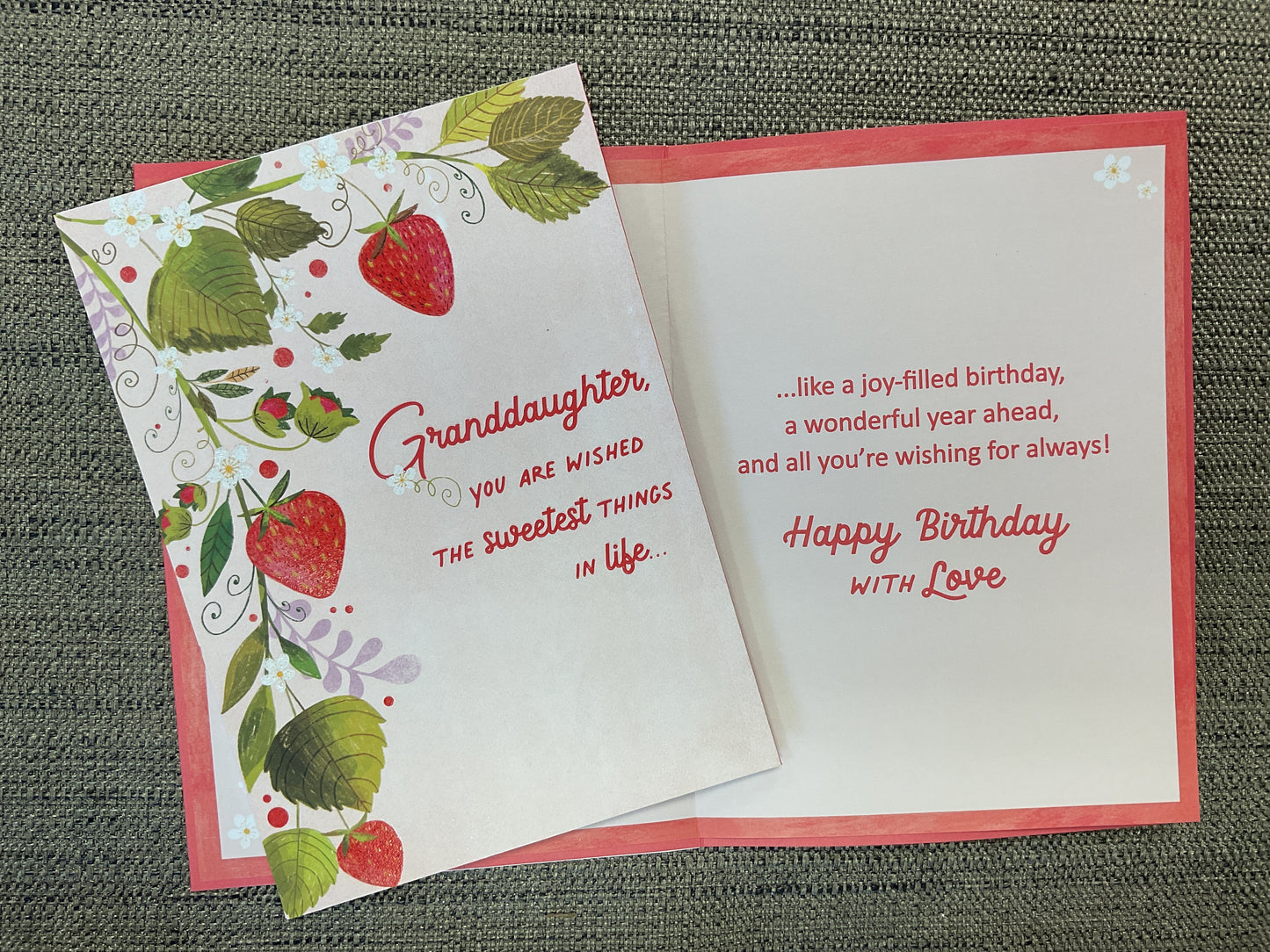 Granddaughter Birthday card