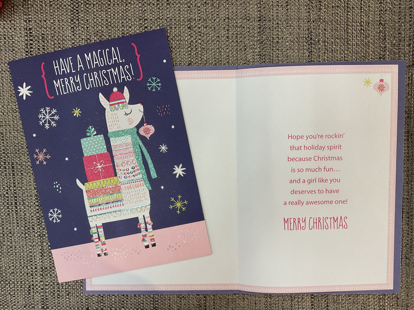 Christmas Card For Girl