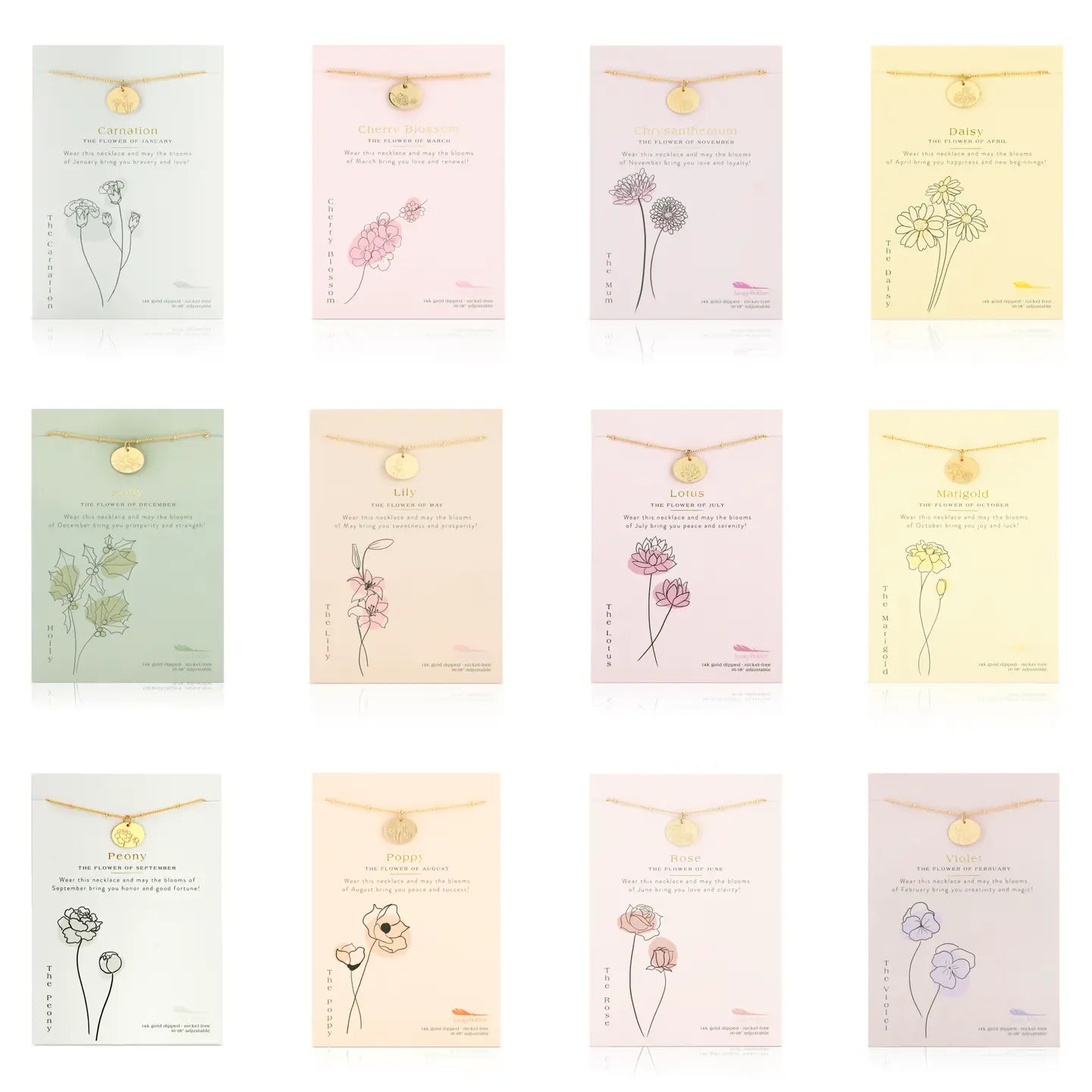 Birth Flower Necklace
