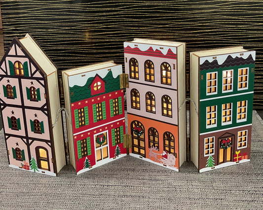 Double Sided Halloween/Christmas Foldable Wood House
