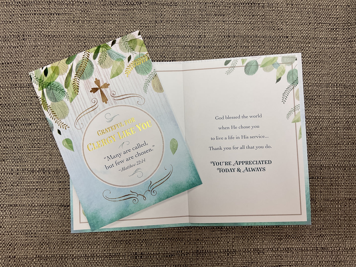God Blessed the World When He Choose You - Clergy Appreciation Card