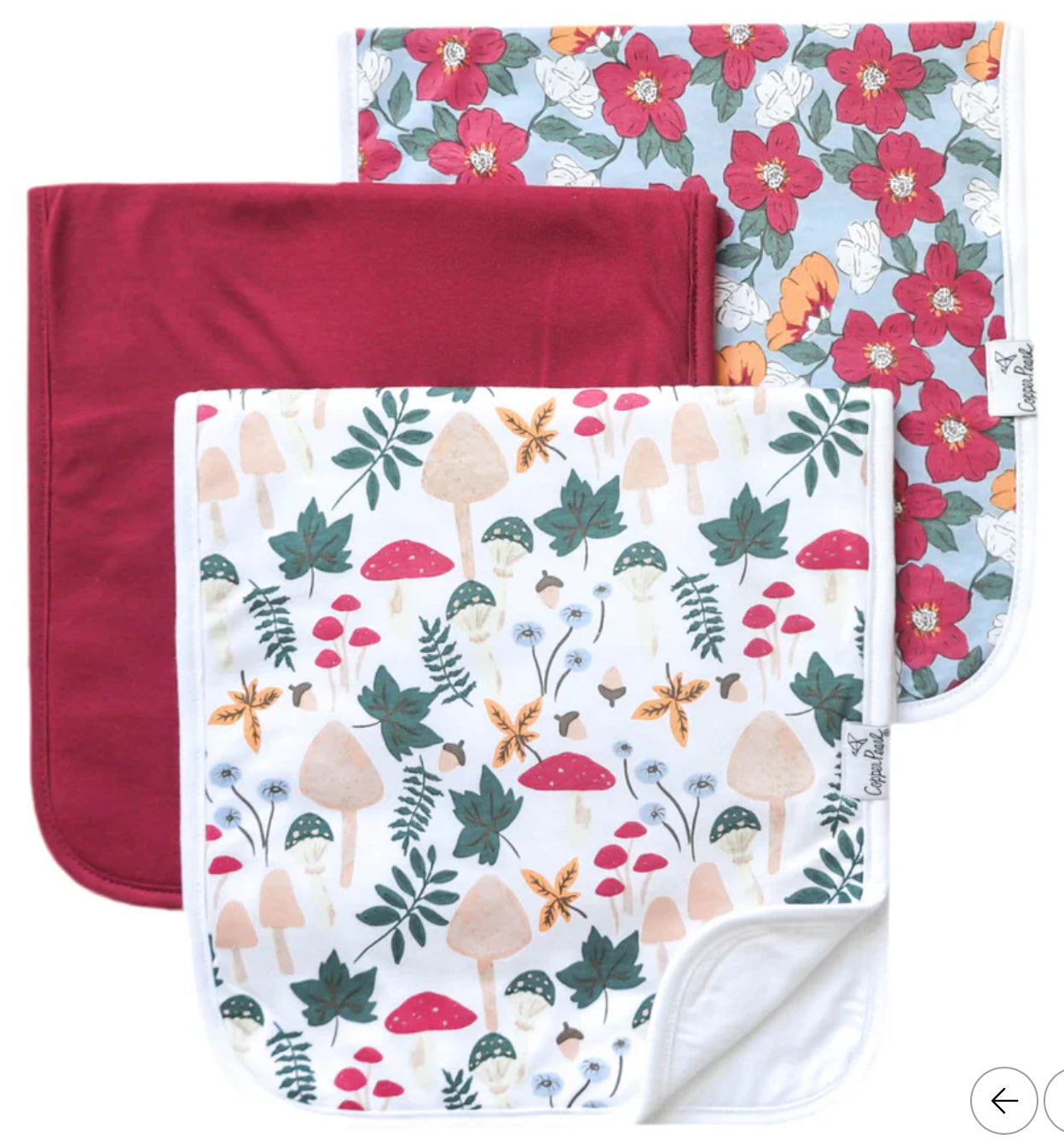 Copper Pearl Premium Burp Cloths