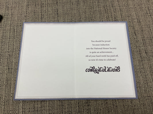 Card, Graduation, national honor society