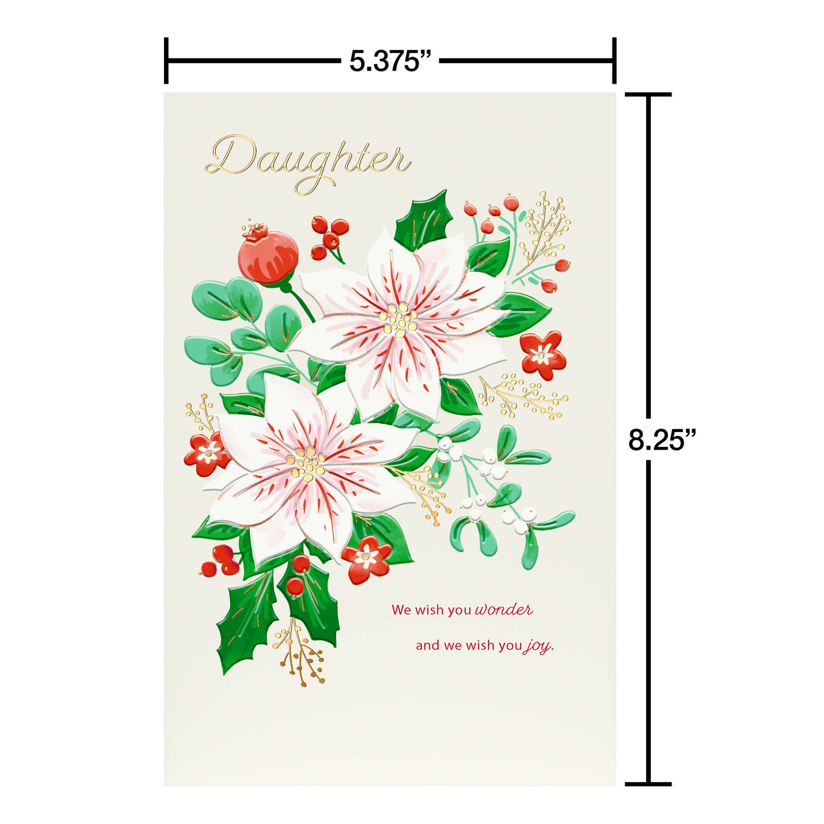 Wonder & Joy Daughter Christmas Greeting Card
