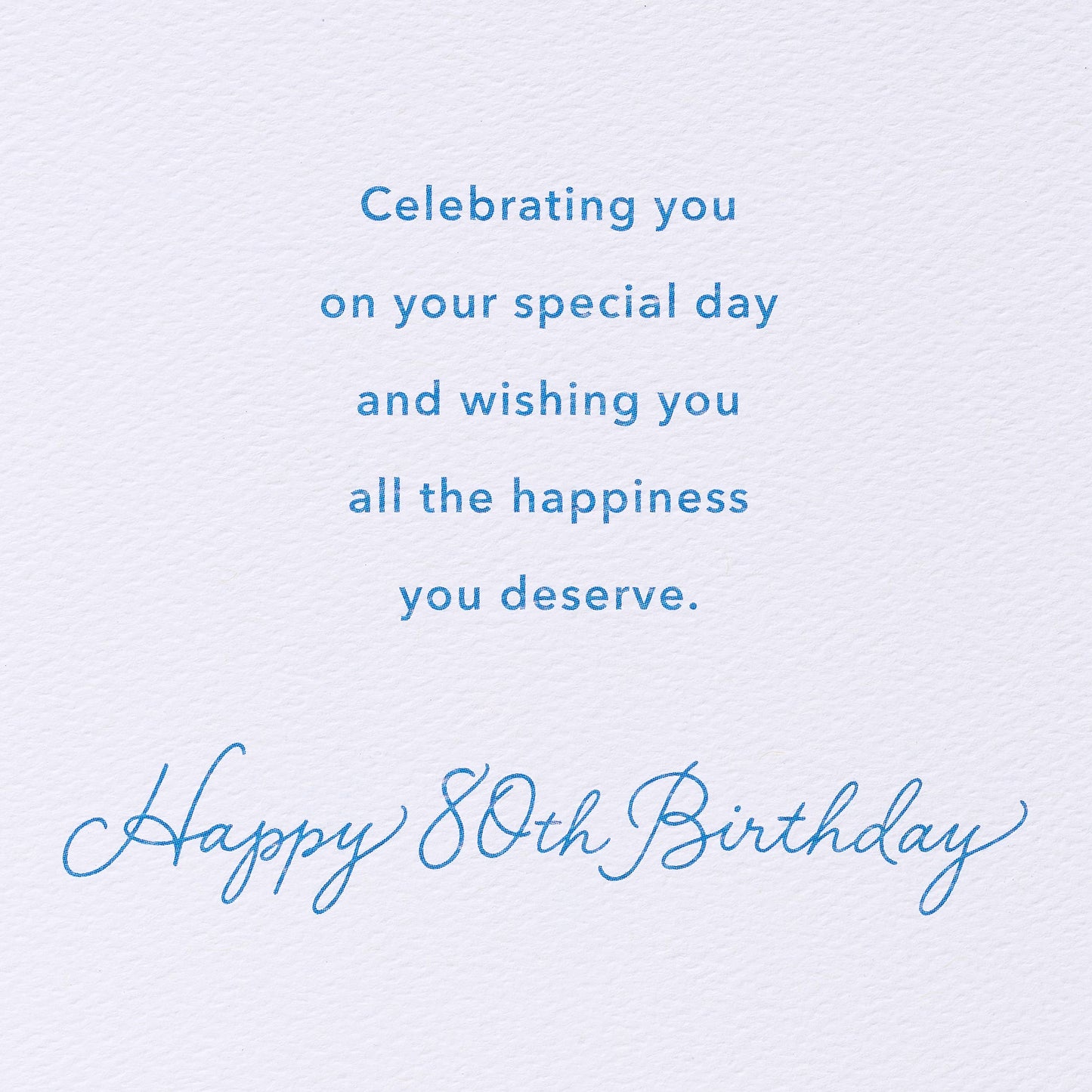 80th Milestone Birthday Card