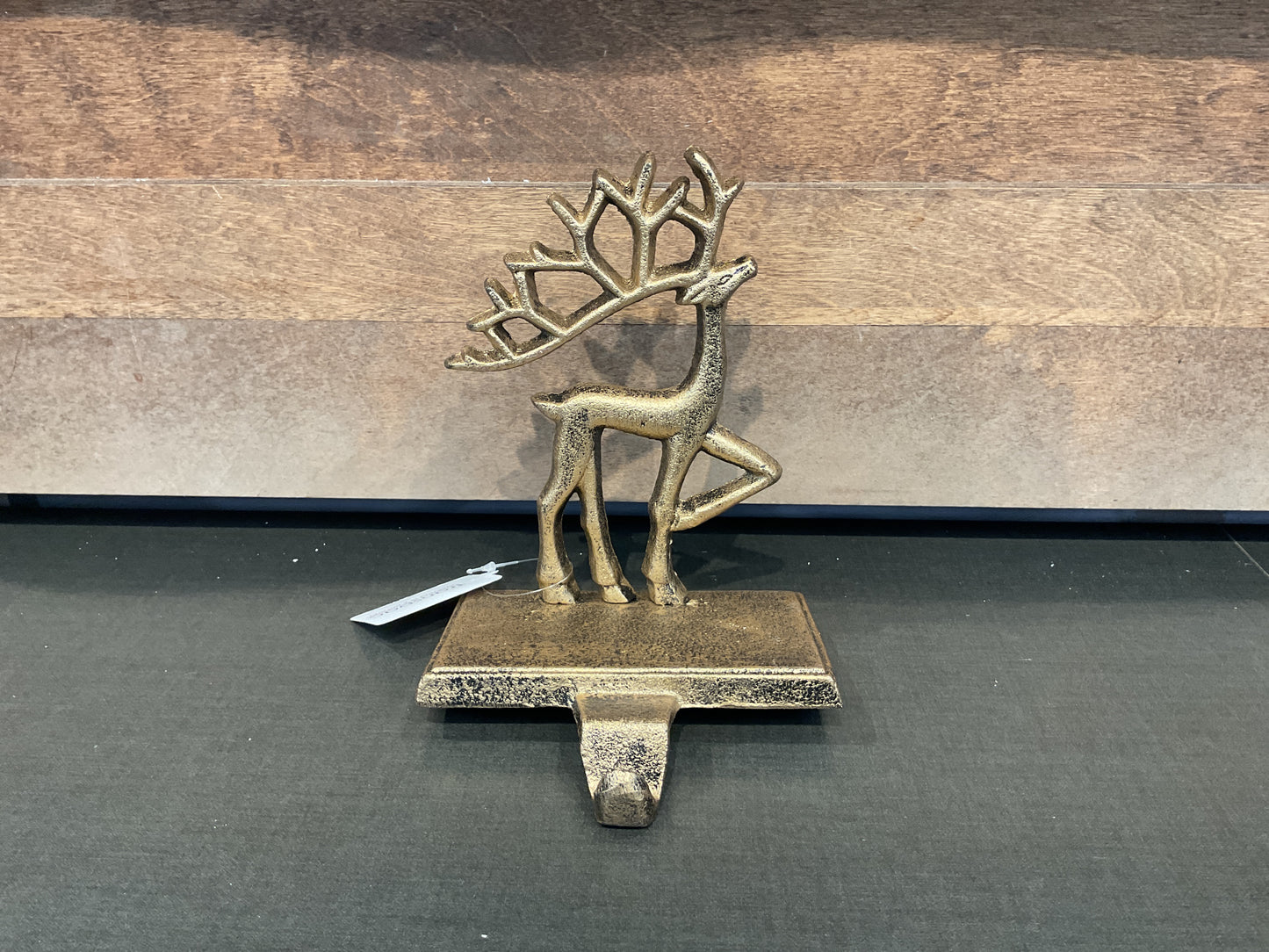 Cast Iron Reindeer Stocking Holder 3 Asst