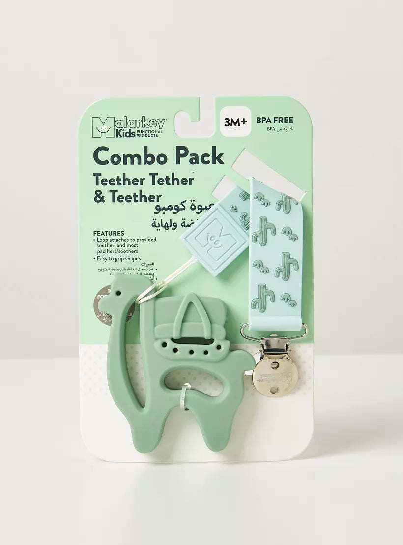 Malarkey Kids Llama-Shaped Teether and Tether Set