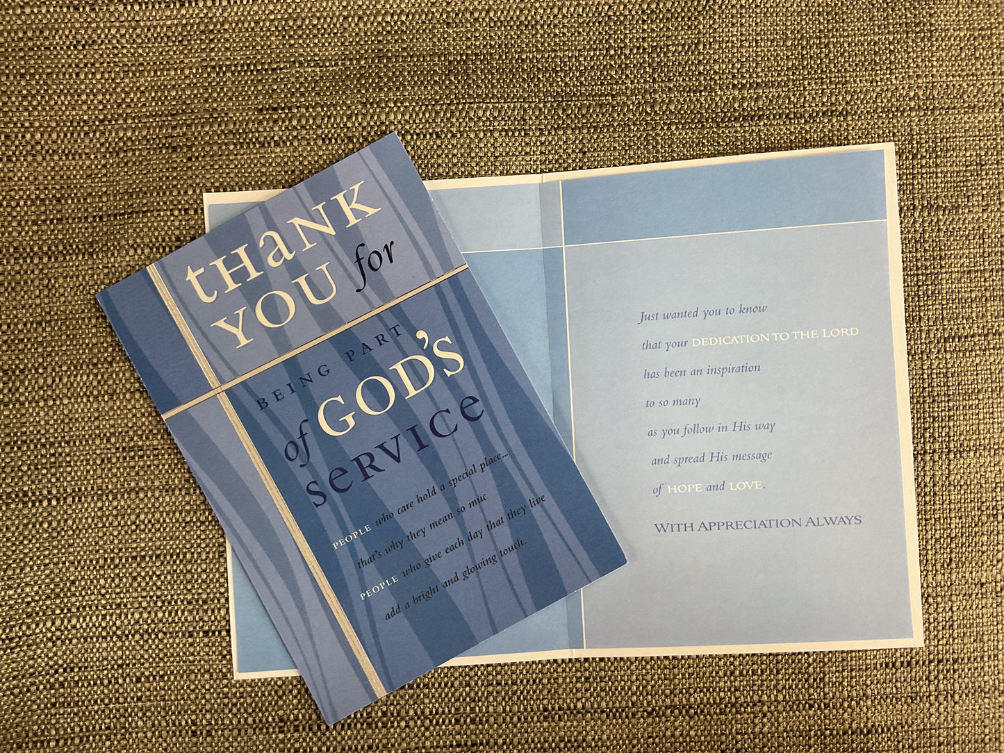 Thank You for Being Par of God’s Service - Clergy Appreciation Card