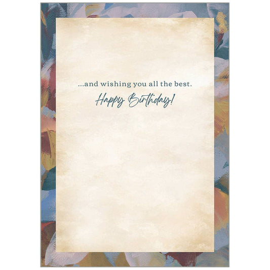 Abstract Leaves - Faith Birthday For Him Card