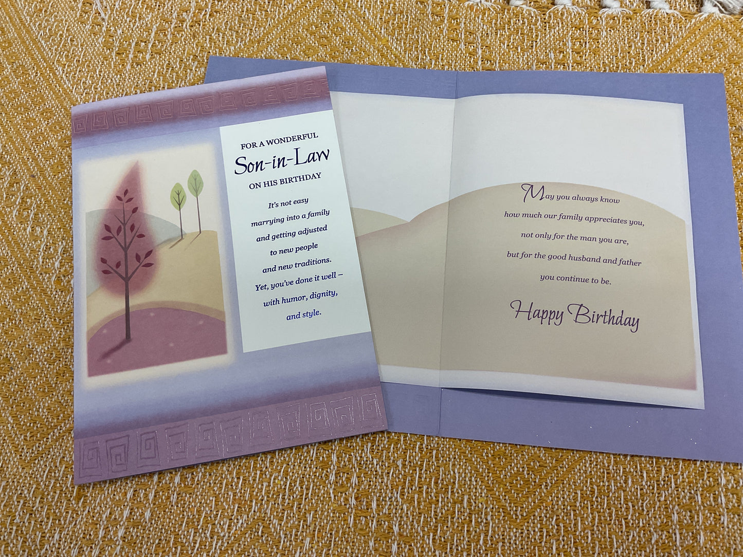 Birthday card, son-in-law