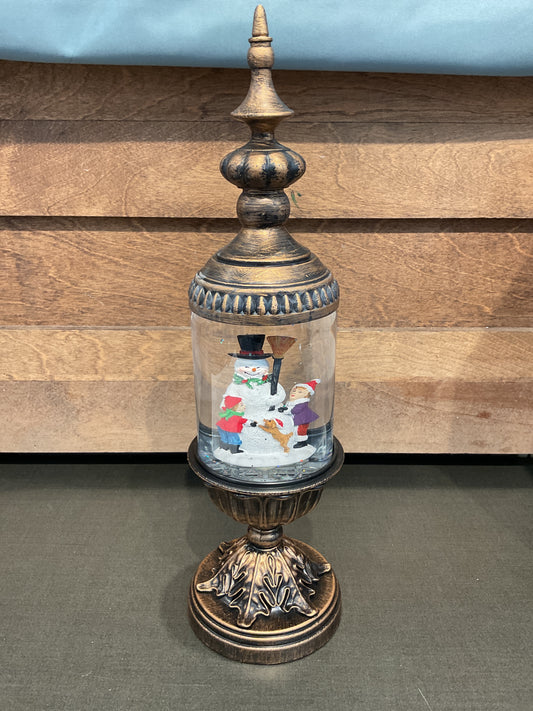 Lighted Holiday Spinning Water Globe