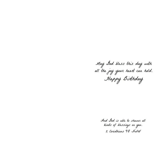 Pink Birthday Flowers - Faith Birthday Value Card