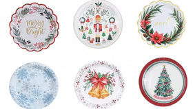 16pk Christmas Cocktail Plates 7.5", Asst