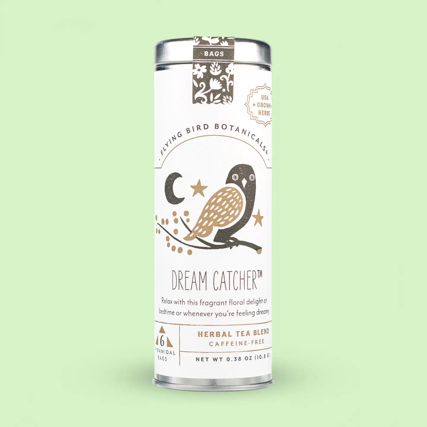 Flying Bird Botanicals 6 Tea Bag Tin