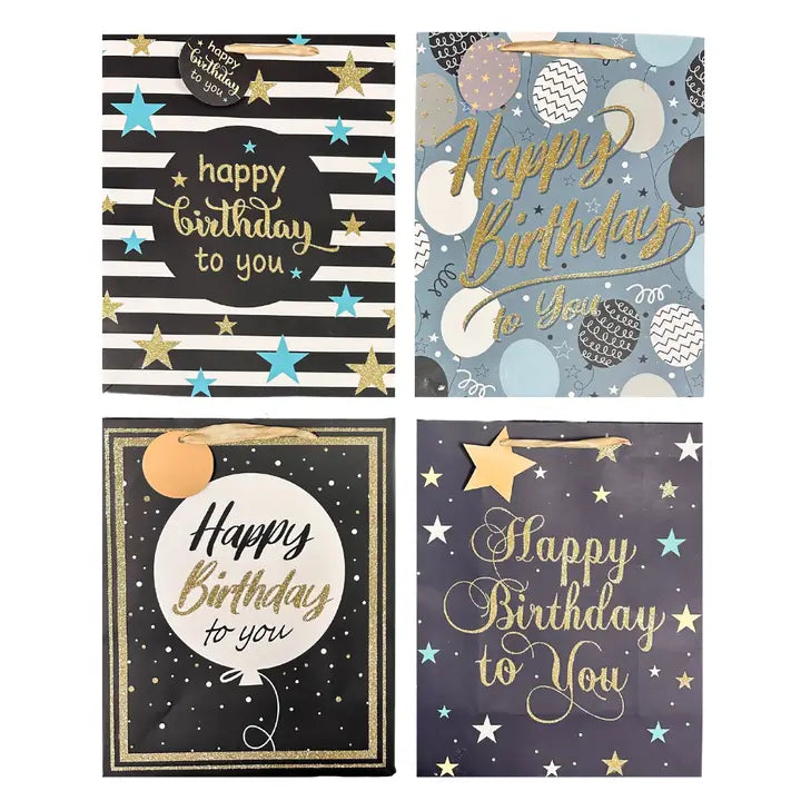 Happy Birthday Gift Bag, dark color