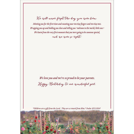 Daughter in Garden - Faith Birthday Daughter Card