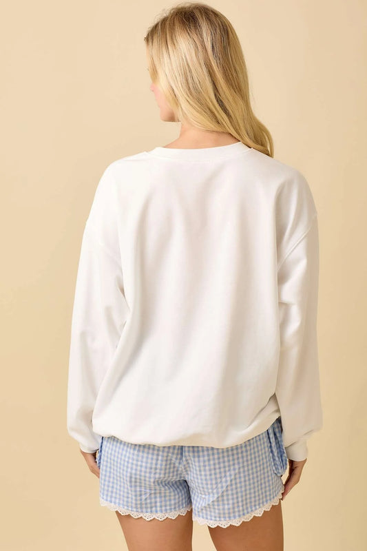 Pumpkin Patchwork Long Sleeve Crewneck