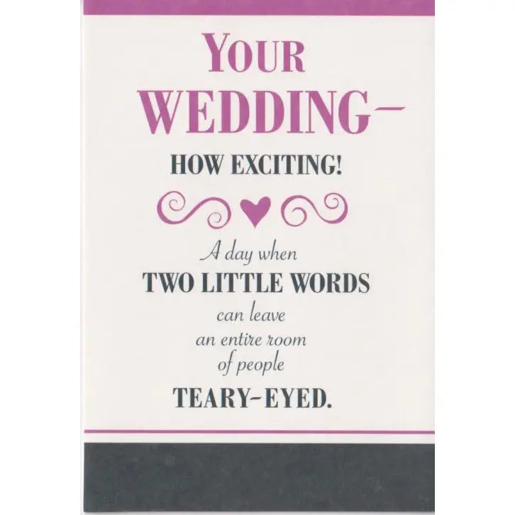 Humor Wedding Card