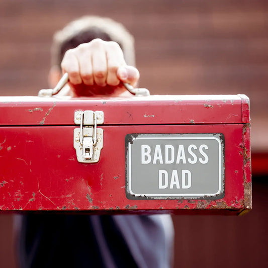 Badass Dad - 6" X 4" Tin Plaque/Magnet