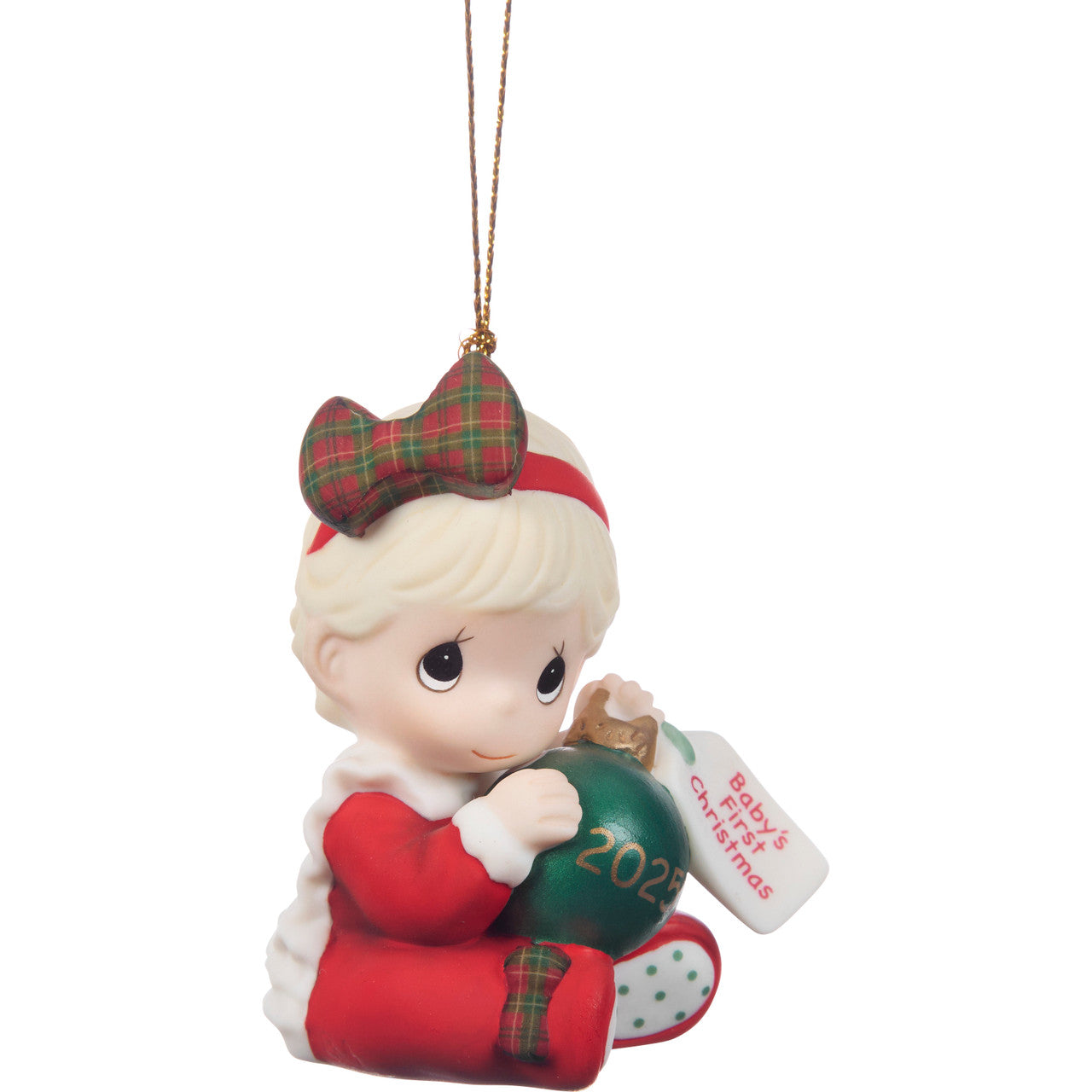 Baby’s First Christmas 2025 Dated Girl Ornament