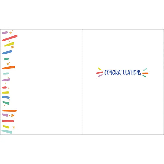 Congratulations Greeting Card - You Did It Burst