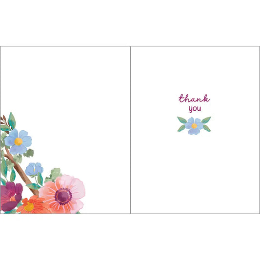 Thank You Greeting Card - Bird/Flower Branch