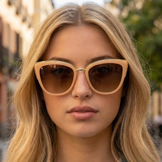 Metallic Accent Cat Eye Sunglasses