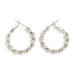 Braided Metal Hoop Earrings