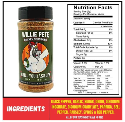 Willie Pete Chicken Seasoning