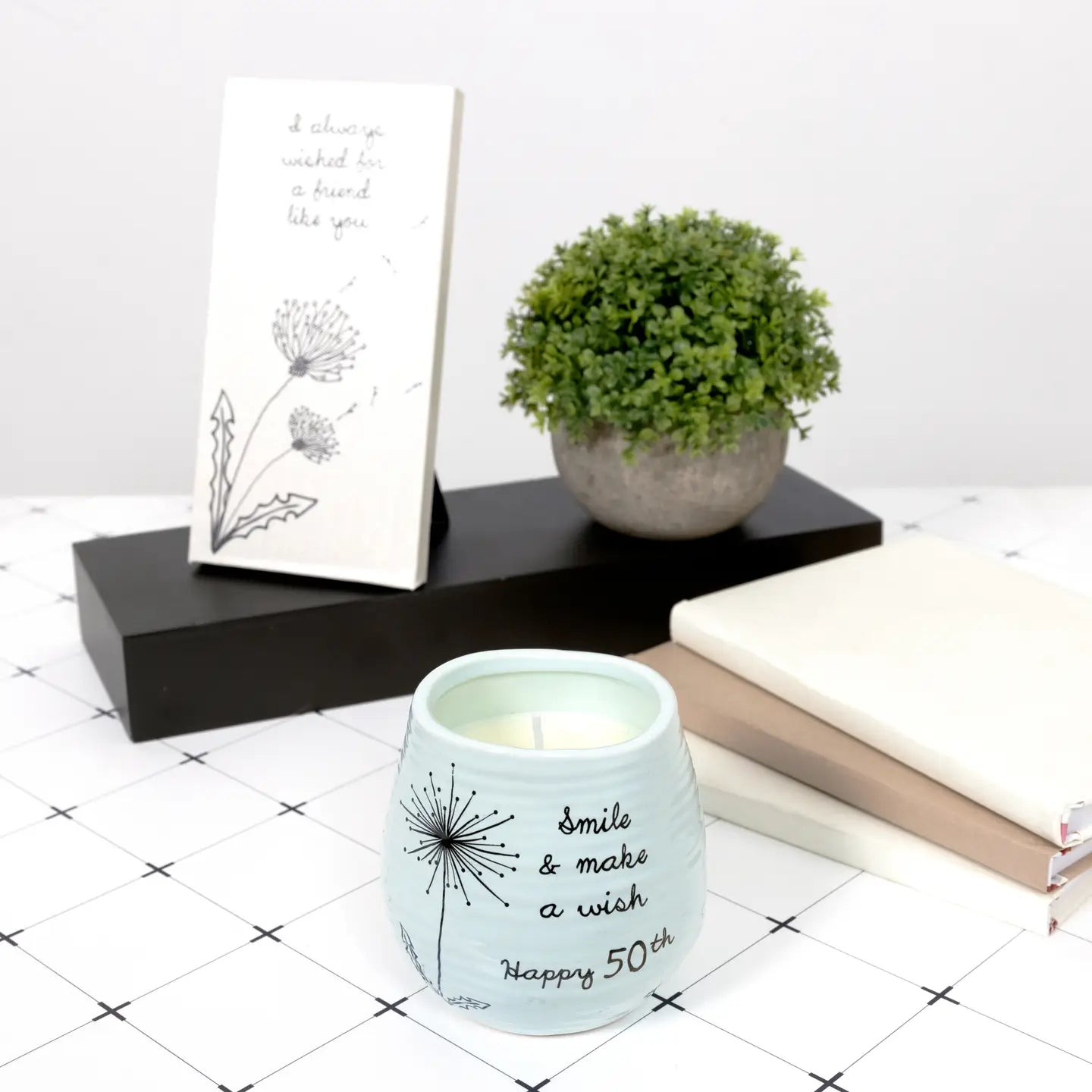 Happy 50th 8oz - 100% Soy Wax Candle Scent: Serenity