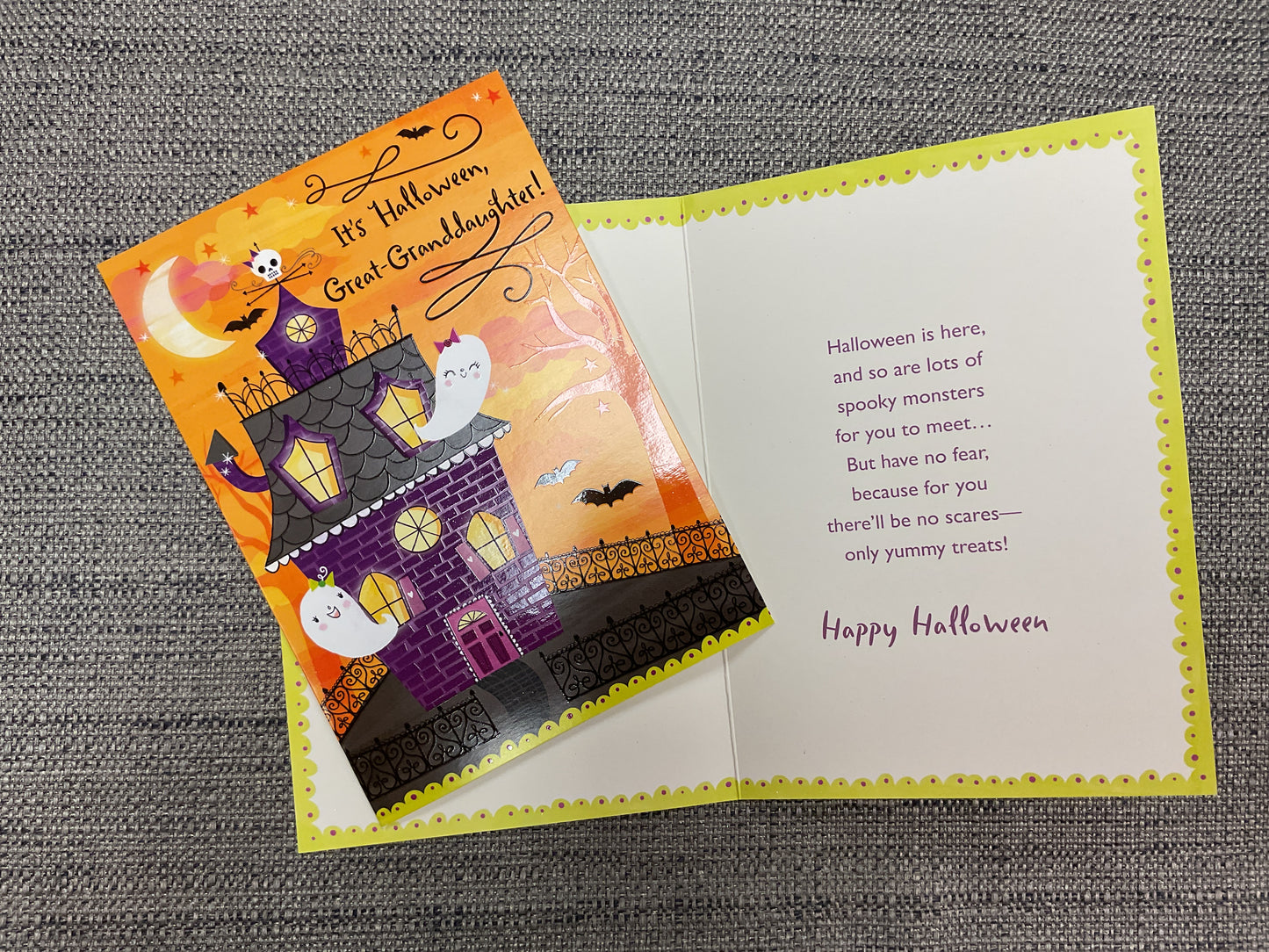 Great - Granddaughter Halloween Card