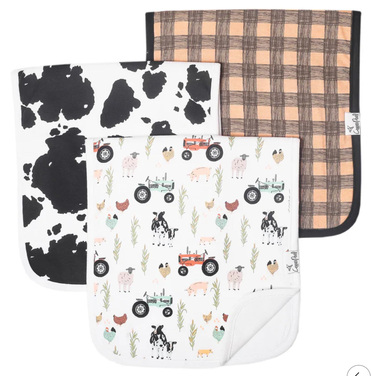 Copper Pearl Premium Burp Cloths