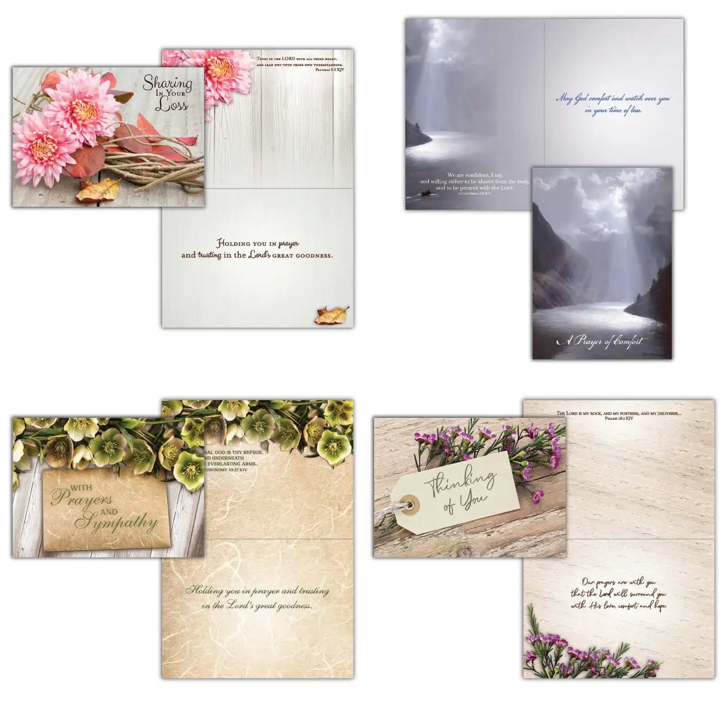 Thoughts of Sympathy - Box of 24 Assorted Sympathy Cards By Shared Blessings