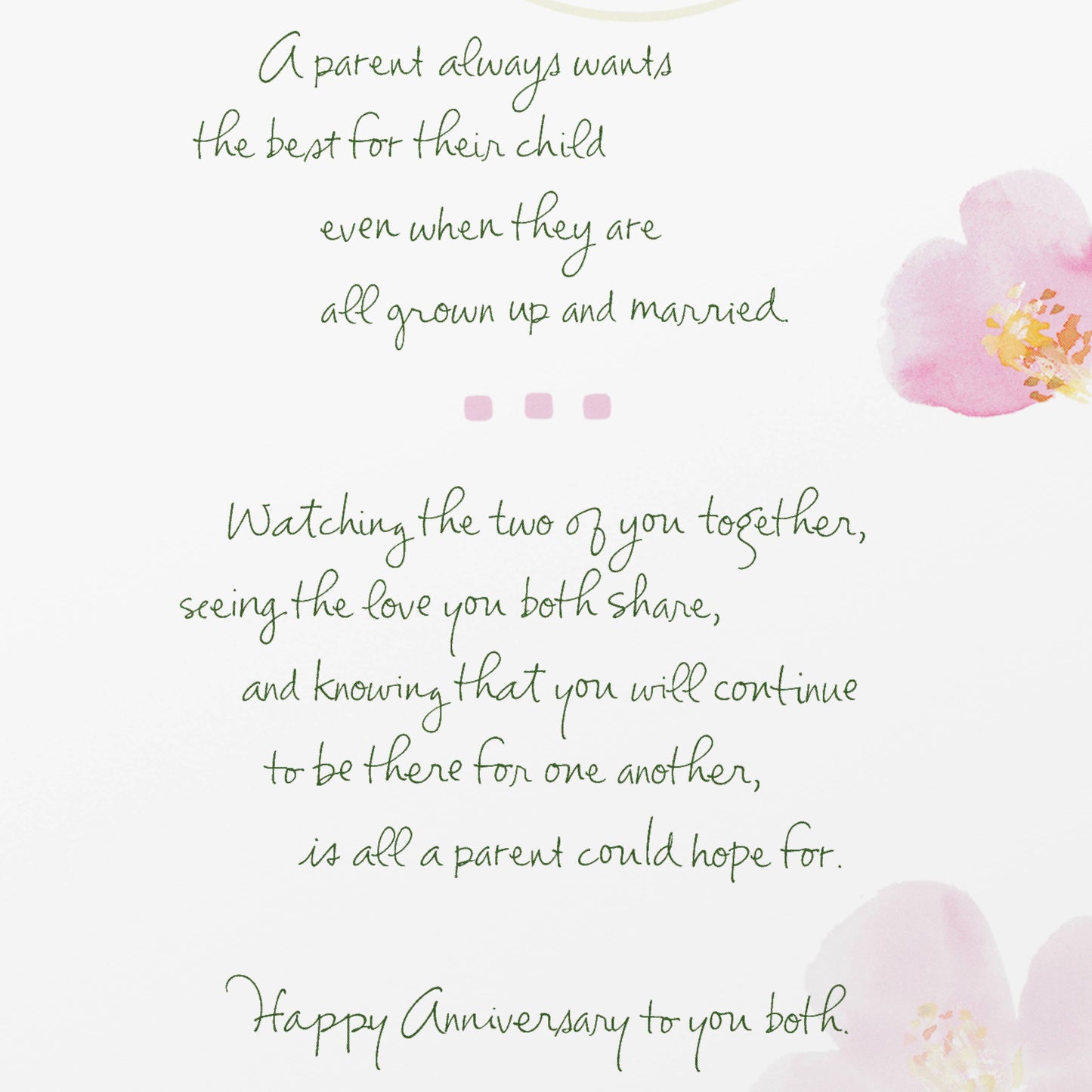 Anniversary Card for Daughter & Son‑in‑Law – Floral Anniv