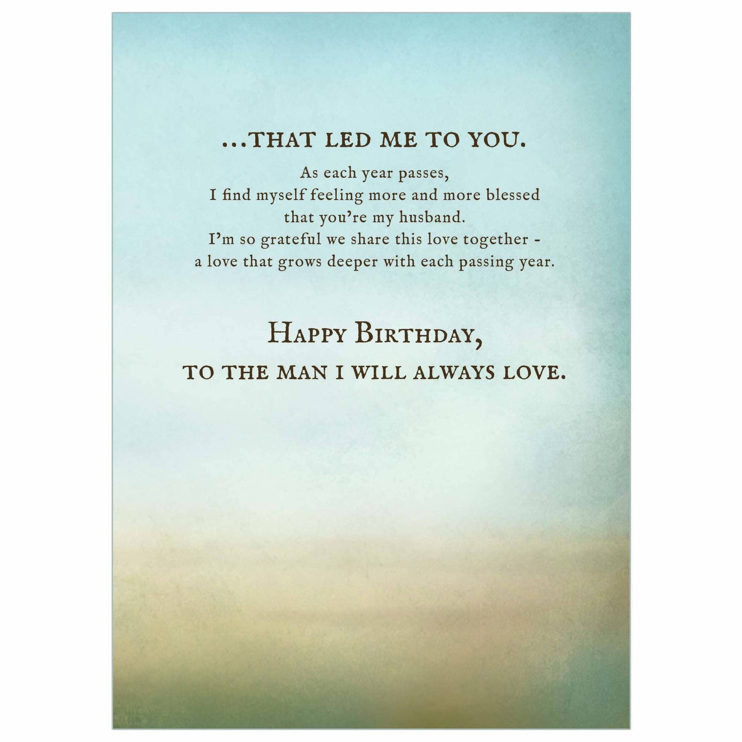 Road to You - Faith Birthday Husband Card