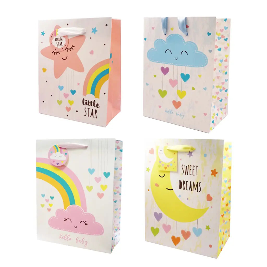 Baby Gift Bags – Glitter Accents