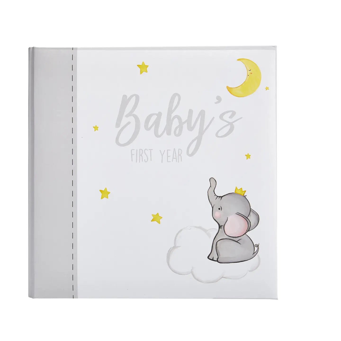 Baby’s First Year Baby Book, Gray Elephant