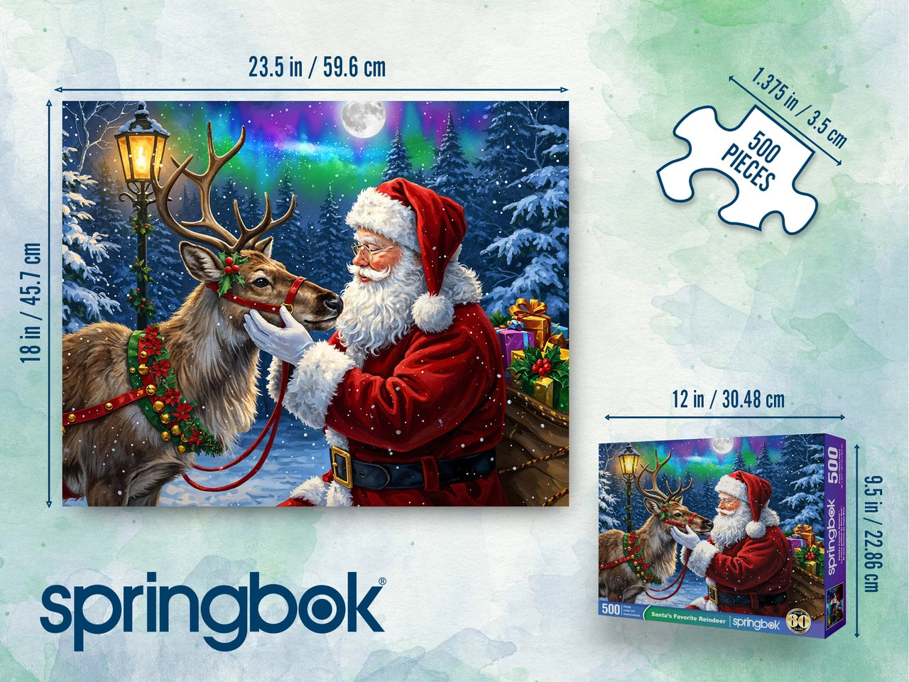 Santa's Favorite Reindeer 500 Piece Jigsaw Puzzle