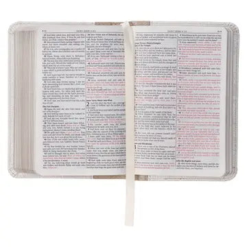 Mini Pocket Bible Faux Leather, White King James Version