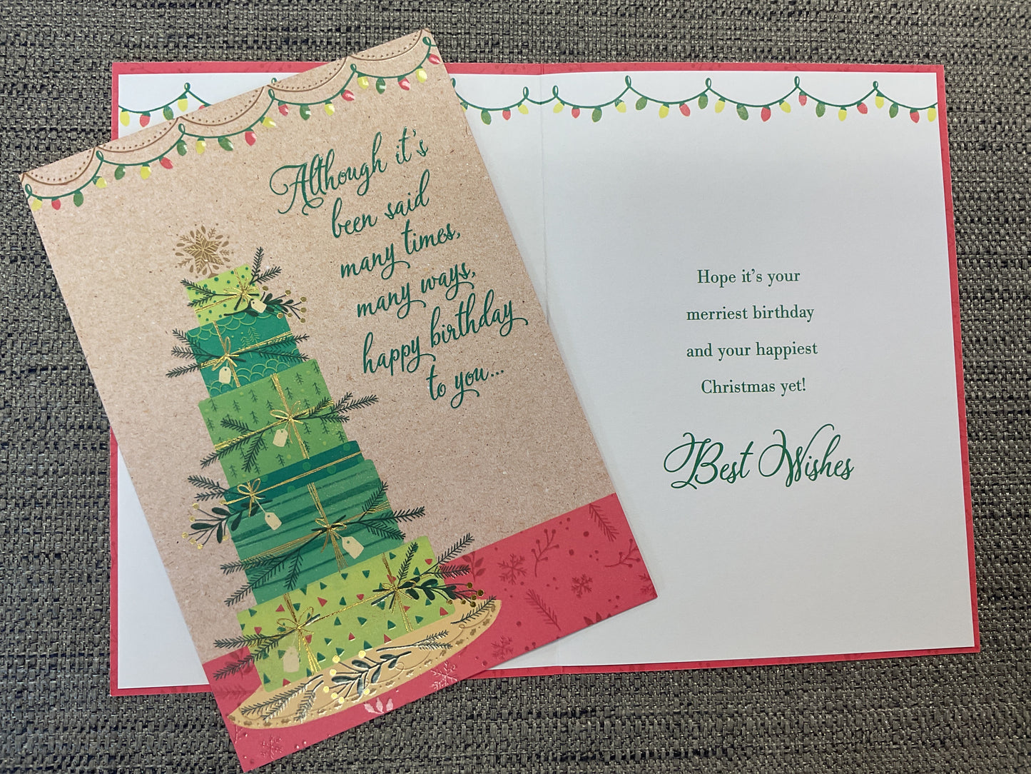Birthday Christmas Card