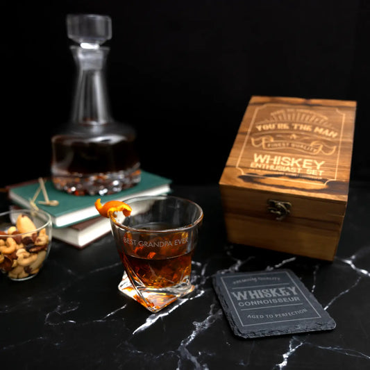 Grandpa - Rocks Glass & Coaster Gift Set