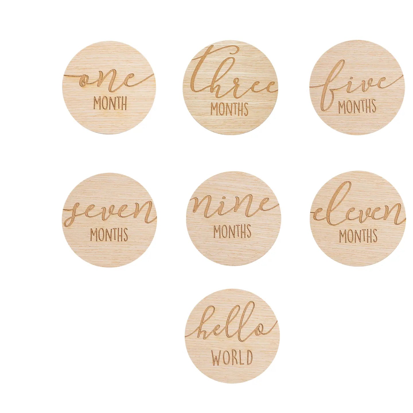 Wooden Reversible Monthly Milestone Photo Prop