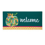 Patterned Jacobean Floral Pumpkin Mat Insert