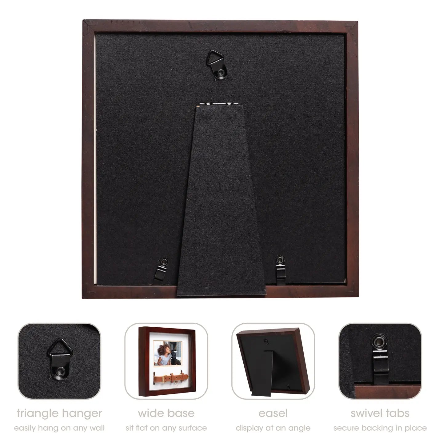 Pet Collar and Photo Frame, Espresso
